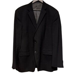 Hart Schaffner Marx Men's Blazer Black Two Button Wool Blend USA 48L 48 Coat
